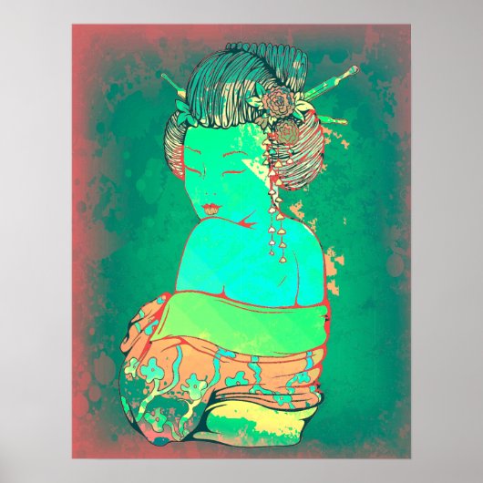 芸者サイケデリック ポスター (正面)