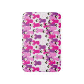 芸者ピンクさくらんぼの花の日本の伝統 バスマット (正面縦)