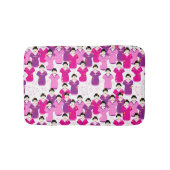 芸者ピンクさくらんぼの花の日本の伝統 バスマット (正面)
