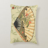 芸者ファン葉とフローラプリント アクセントクッション (裏面(縦))