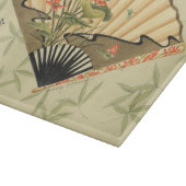 芸者ファン葉とフローラプリント カッティングボード (角)