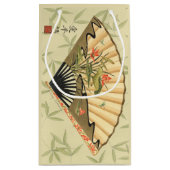 芸者ファン葉とフローラプリント スモールペーパーバッグ (裏面)