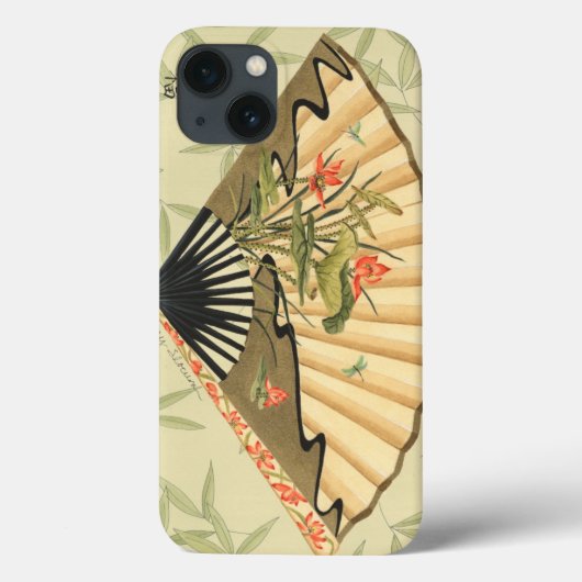 芸者ファン葉とフローラプリント Case-Mate iPhoneケース (裏面)