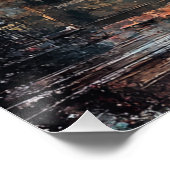 芸者ポスタエレガントー浮世絵スタイル芸者 ポスター (コーナー)