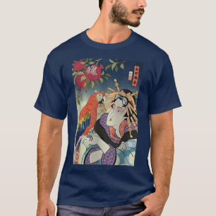 芸者マコオウム浮世絵芸者サムライ日本の Tシャツ