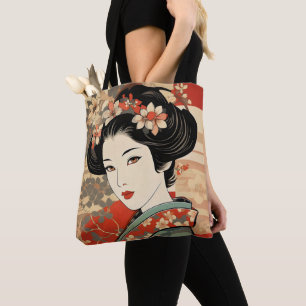 芸者伝統的浮世絵 トートバッグ