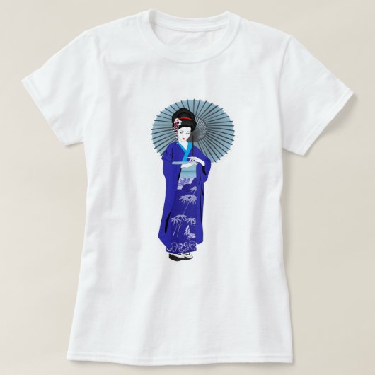 芸者女の子 Tシャツ (デザイン正面)