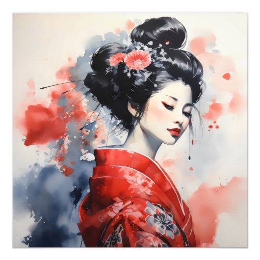 芸者女性ジャパン フォトプリント            (正面)