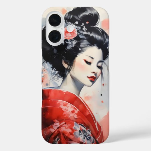 芸者女性ジャパン Case-Mate iPhoneケース (裏面)