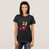 芸者女性日本美人スマート Tシャツ (正面フル)