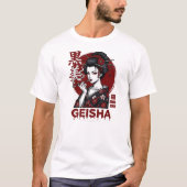 芸者影の女王Tシャツ | 日本ゴシックガール Tシャツ (正面)