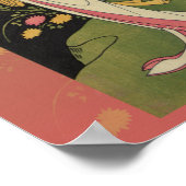 芸者抽象芸術ジャパンポップ・アートのアートポスター ポスター (角)