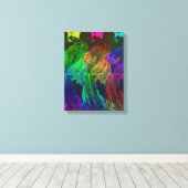 芸者抽象芸術ジャパン・ウォール・アート キャンバスプリント (インサイチュ (ウッドフロア))