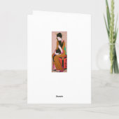 芸者日本のと黒猫のグリーティングカード カード (裏面)