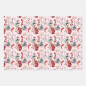 芸者日本のコイと寺水彩包み ラッピングペーパーシート (正面3)