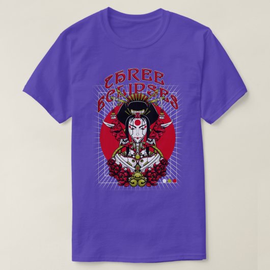芸者日本のロボット未来派ストリートウェア Tシャツ (デザイン正面)