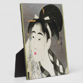 芸者日本のヴィンテージ東洋着物 フォトプラーク (側面)