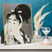 芸者日本のヴィンテージ東洋着物 フォトプラーク (側面)