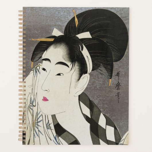 芸者日本のヴィンテージ東洋着物 プランナー手帳 (正面)
