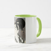 芸者日本のヴィンテージ東洋着物 マグカップ (正面右)