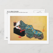 芸者日本の女・北斎・浮世絵 ポストカード (正面/裏面)