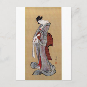 芸者日本の女・北斎・浮世絵 ポストカード