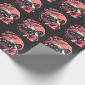 芸者日本の山富士さくらんぼ咲き木 ラッピングペーパー (角)