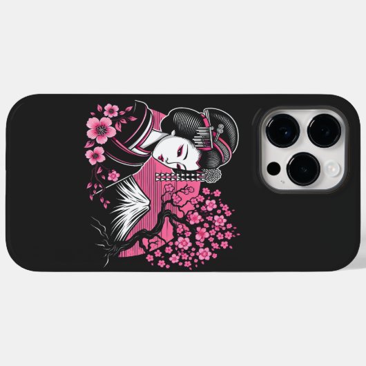 芸者日本の山富士日本のさくらんぼ咲き Case-Mate iPhoneケース (裏面 (横))