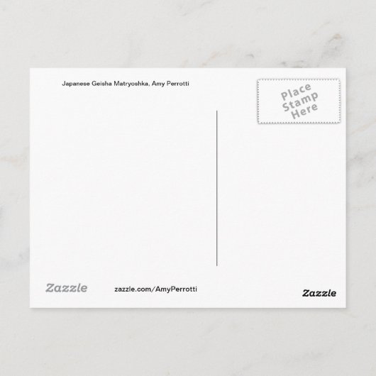 芸者日本の松良花はがき ポストカード (裏面)