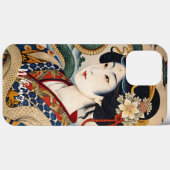 芸者日本の浮世絵画名 Case-Mate iPhoneケース (裏面 (横))