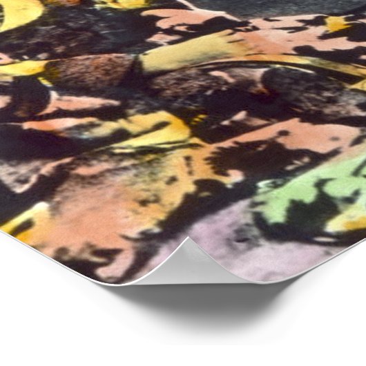 芸者日本の美しいヴィンテージ ポスター (角)