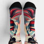 芸者日本の美しい女性さくらんぼ花開く ソックス (上部)