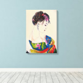 芸者日本の芸 キャンバスプリント (インサイチュ (ウッドフロア))