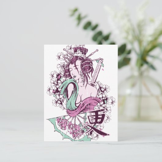 芸者日本の ポストカード (スタンド正面)