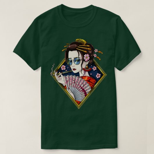 芸者日本の Tシャツ (デザイン正面)