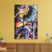 芸者東京シティナイトキャンバスアート キャンバスプリント (インサイチュ (リビング))