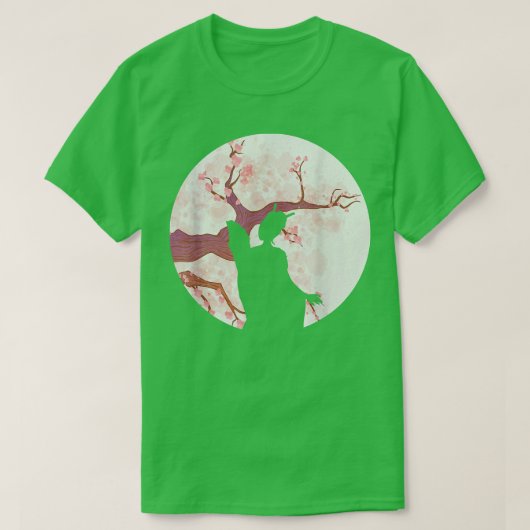芸者桜さくらんぼブロッサム日本のかわいい芸人 Tシャツ (デザイン正面)