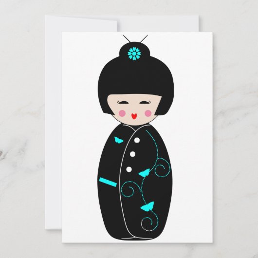 芸者漫画招待状 招待状 (正面)