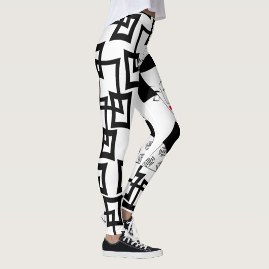 芸者白黒 レギンス (右)