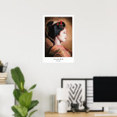 芸者美しい-クール日本のポートレート絵画ズ ポスター (ホームオフィス)