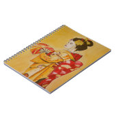 芸者金ゴールドオリジナル水彩画 ノートブック (左側)