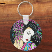芸者顔a キーホルダー (正面)