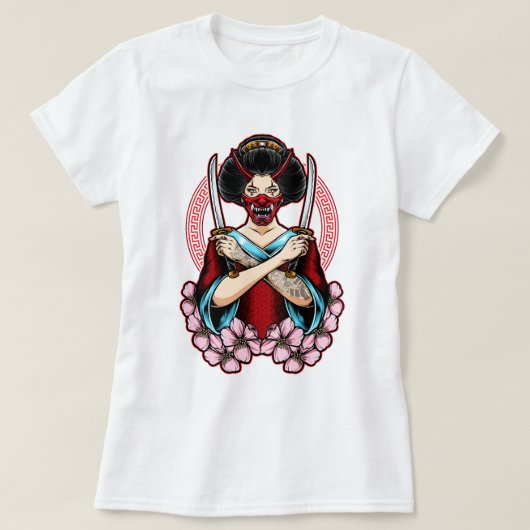 芸者鬼 Tシャツ (デザイン正面)