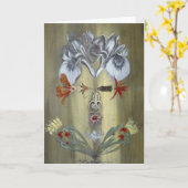 芸者 カード (黄色い花)