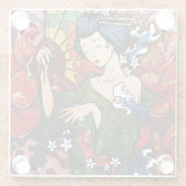 芸者 ガラスコースター (裏面)