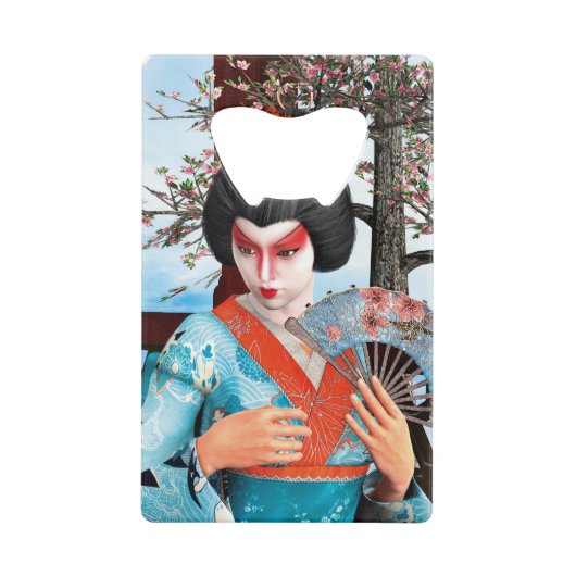 芸者 クレジットカード栓抜き (正面)