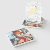 芸者 ストーンコースター (横)