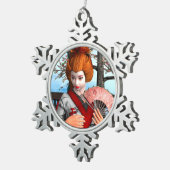 芸者 スノーフレークピューターオーナメント (右)