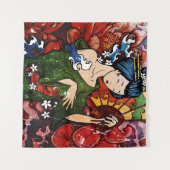 芸者 タペストリー (正面(横))