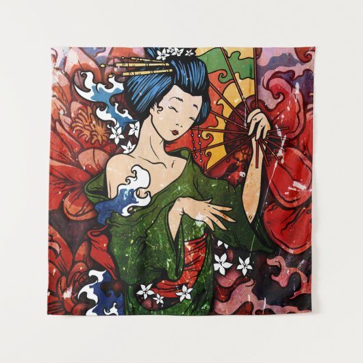 芸者 タペストリー (正面)